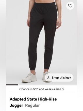 Lululemon Adapted State High Rise Jogger Black. Size 8. EUC